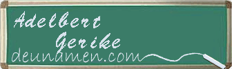 Adelbert Gerike Visitenkarte